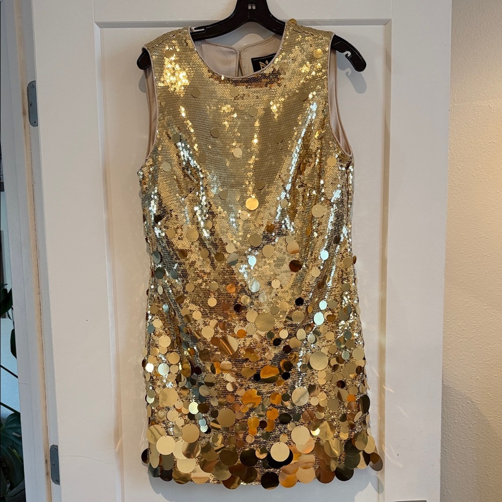 Milly Ivette Cascading Paillette Mini Dress